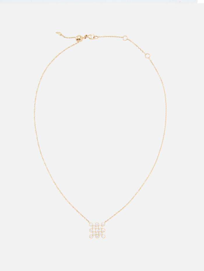 Checkerboard Pendant,ONDYN,YELLOW GOLD,Image 1