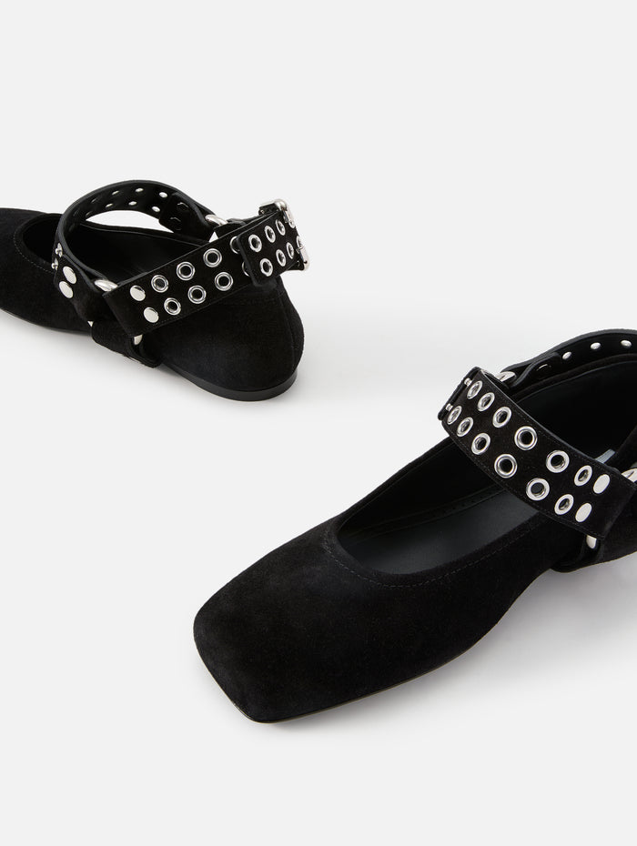 Ballet Flat,ALAIA,NOIR,Image 1