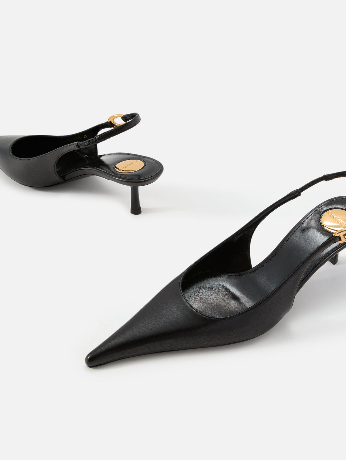 Vendome Slingback Pump 50mm,SAINT LAURENT,NOIR,Image 2