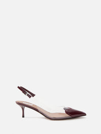 Heart Slingback 55mm,ALAIA,ROUGE GRENAT,Image 1