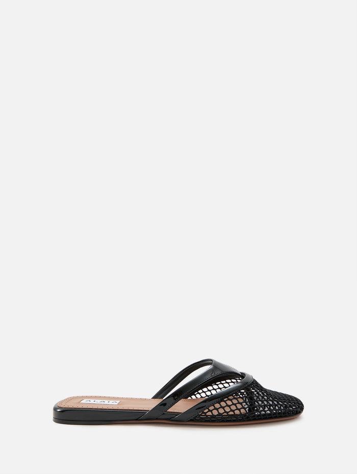 Infradito Fishnet Mule,ALAIA,BLACK,Image 1