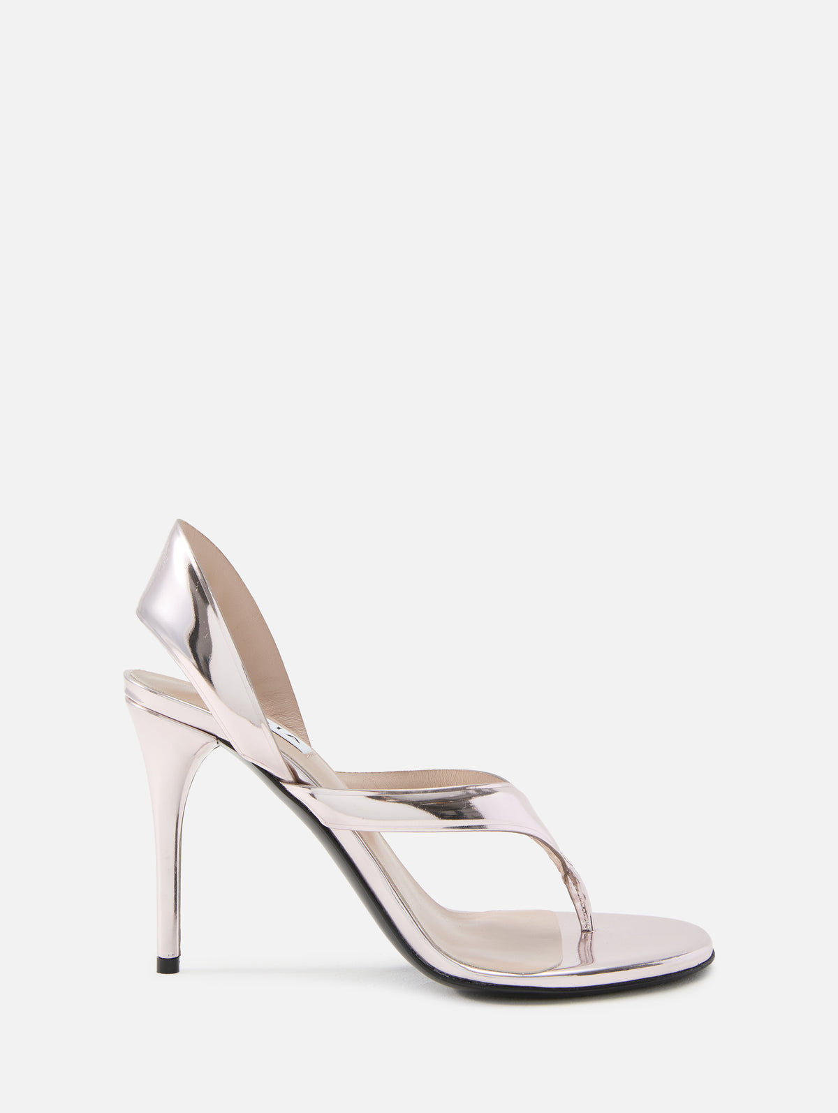 Infradito Tong Sandal 90mm,ALAIA,BLUSH/SILVER,Image 1