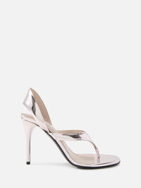 Infradito Tong Sandal 90mm,ALAIA,BLUSH/SILVER,Image 1
