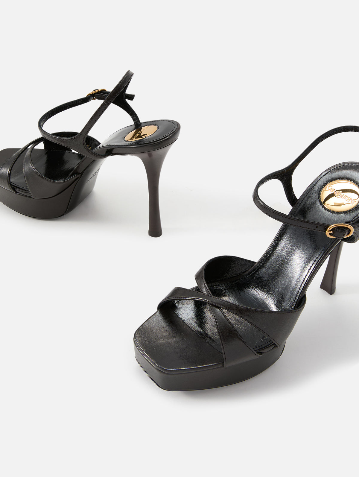 Debbie Platform Sandal 85mm,SAINT LAURENT,EAGLE BROWN,Image 2