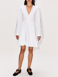 Asymmetrical Belt Dress,ALAIA,BLANC,Image 2