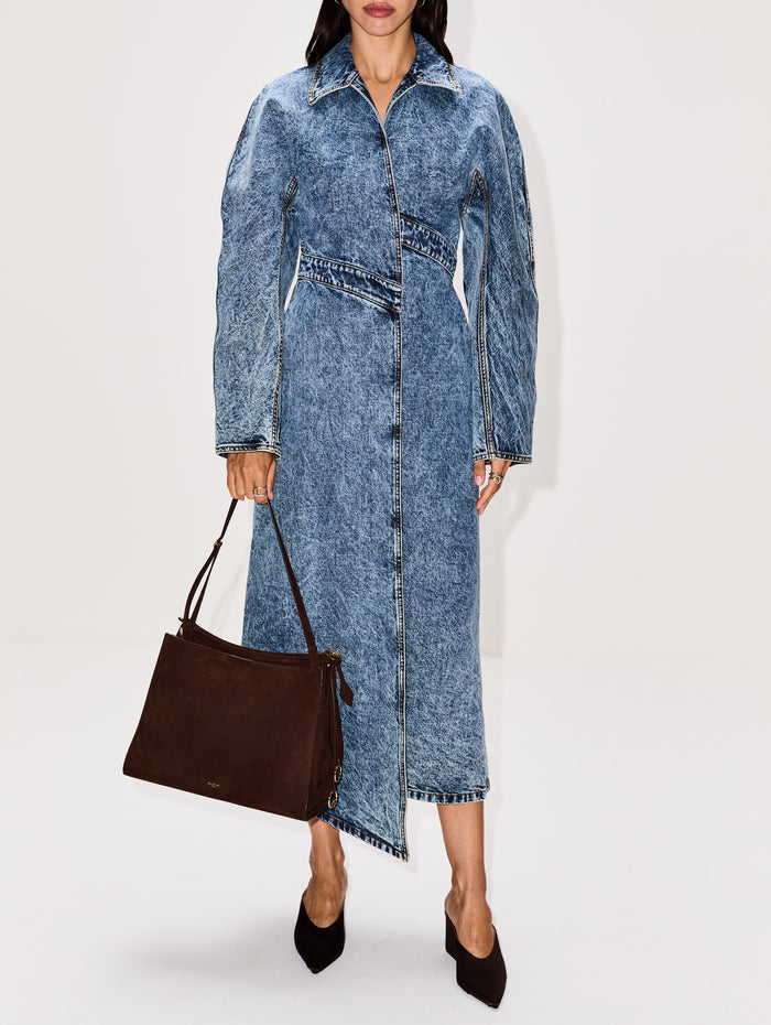 Le Click Square Bag,ALAIA,DARK BROWN,Image 1