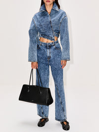 Twisted Pant,ALAIA,BLEU NEIGE,Image 2