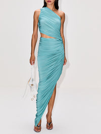 Coutout Dress,ALAIA,BLEU OCEAN,Image 2