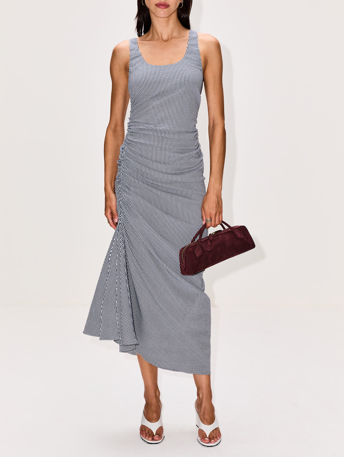 Teckel Clutch,ALAIA,ROUGE GRENAT,Image 2