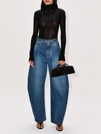 Teckel Clutch,ALAIA,NOIR,Image 2