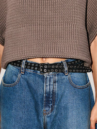 Double Thin Belt,ALAIA,NOIR,Image 2