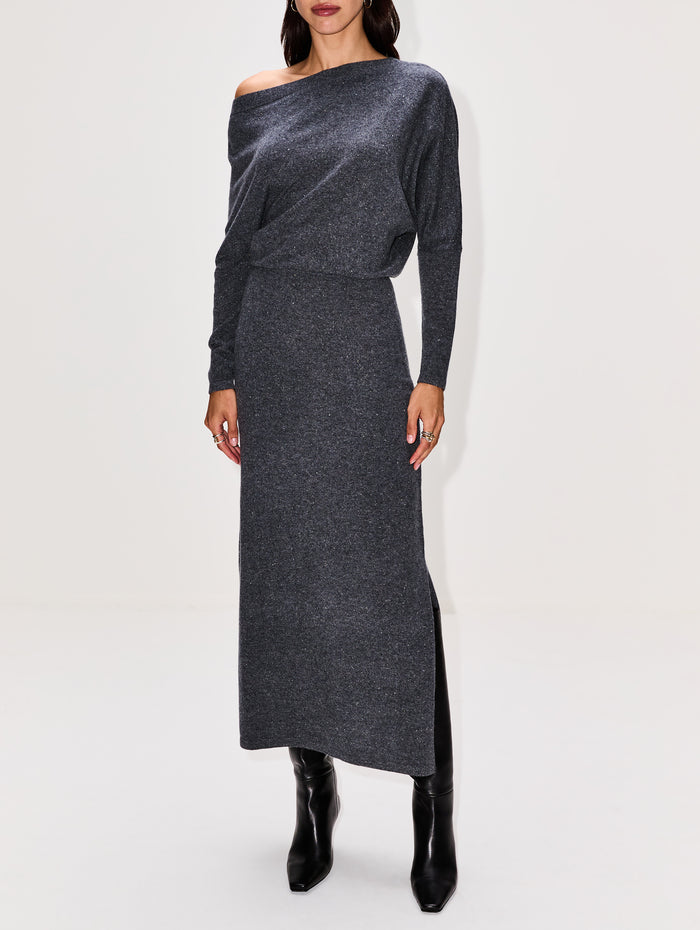 Kasos Dress,ALTUZARRA,JET MELANGE,Image 1