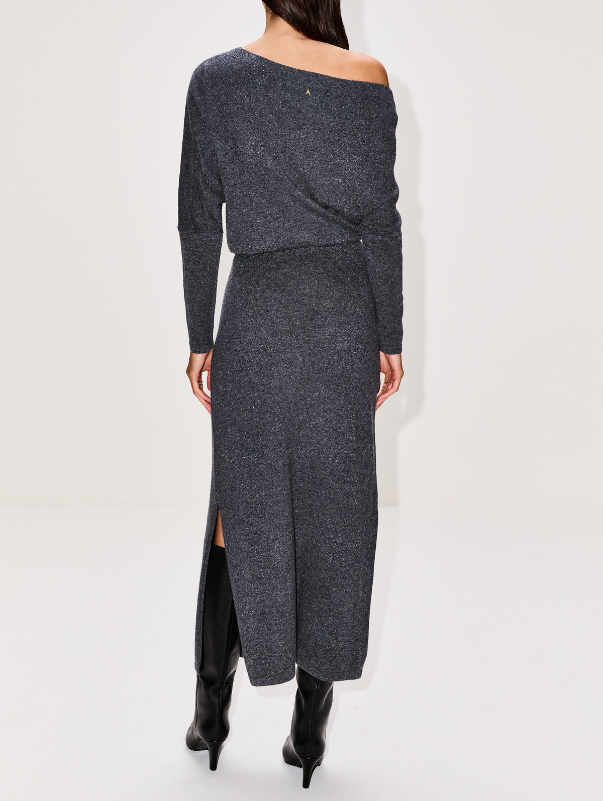 Kasos Dress,ALTUZARRA,JET MELANGE,Image 4