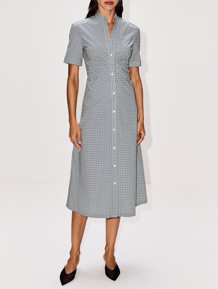 Noor Dress,CALLAS MILANO,BLUE PRINT,Image 1