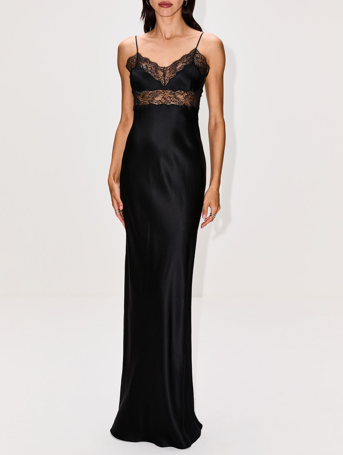 Adelie Gown,NILI LOTAN,BLACK,Image 2