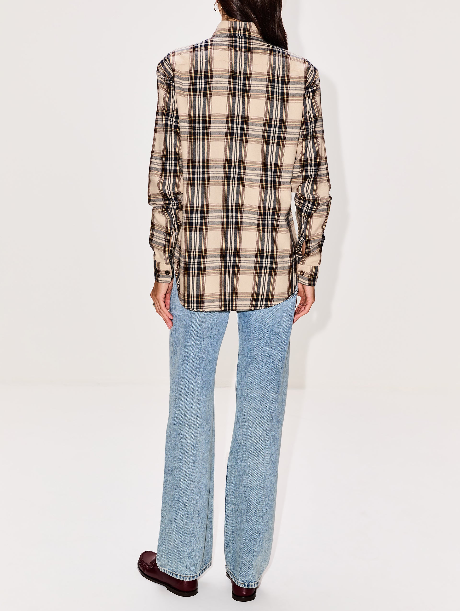 Relaxed Check Bow Blouse | SAINT LAURENT | elysewalker Relaxed Check Bow Blouse | SAINT LAURENT | elysewalker
