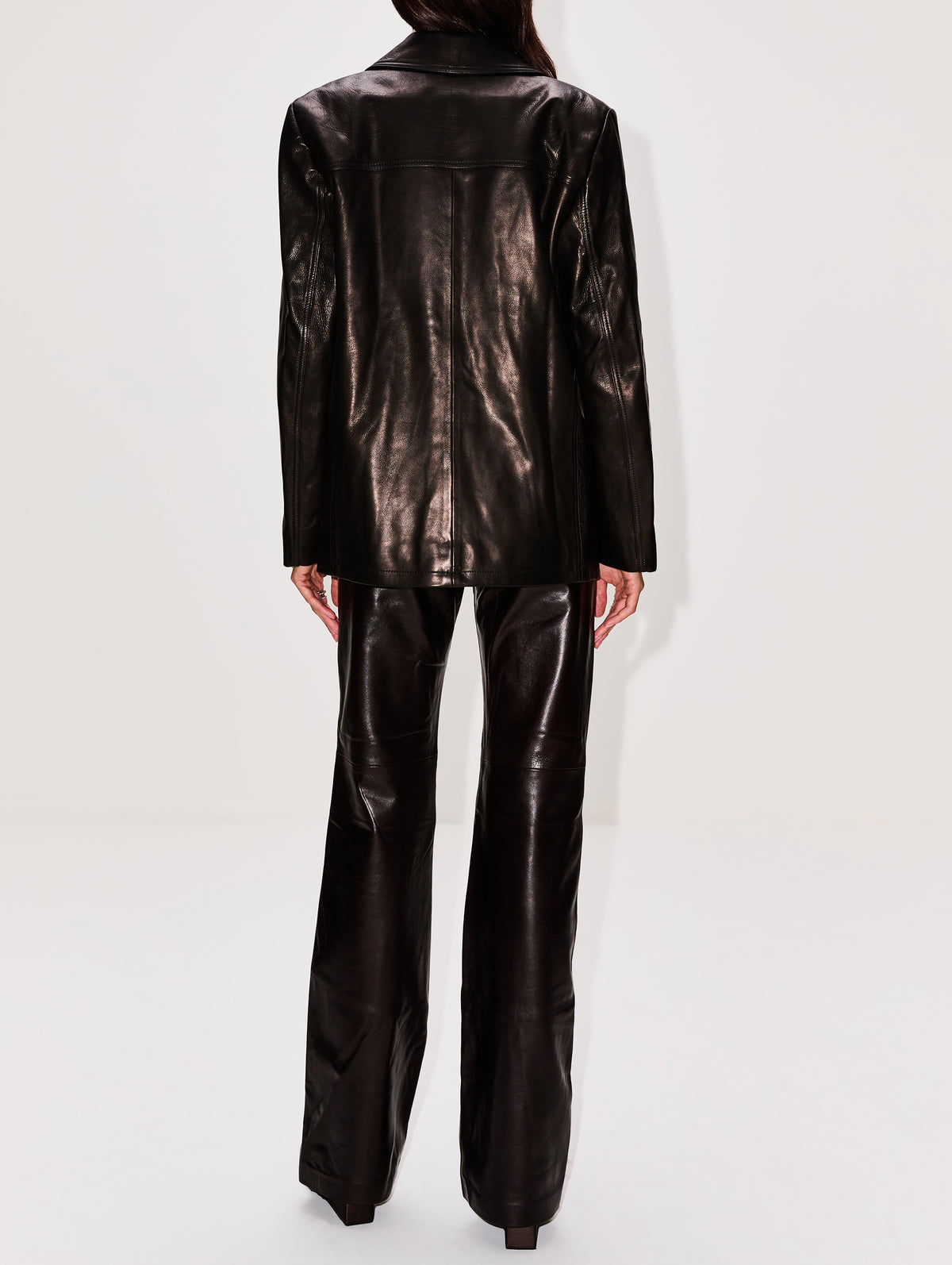 Brett Leather Jacket,NILI LOTAN,BLACK,Image 3