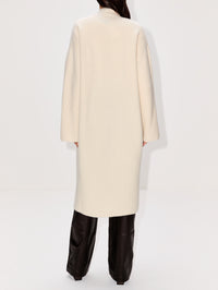 Slim Cocoon Coat,LAINEY KEOGH,IVORY,Image 3
