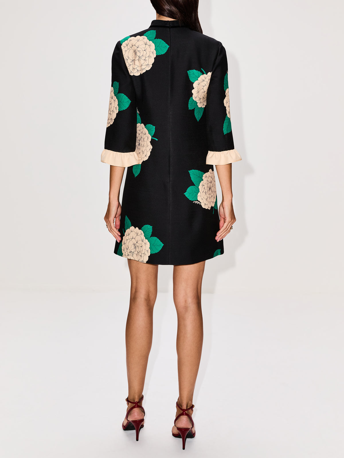 Crepe Couture Dress,VALENTINO GARAVANI,NERO/AVORIO,Image 4