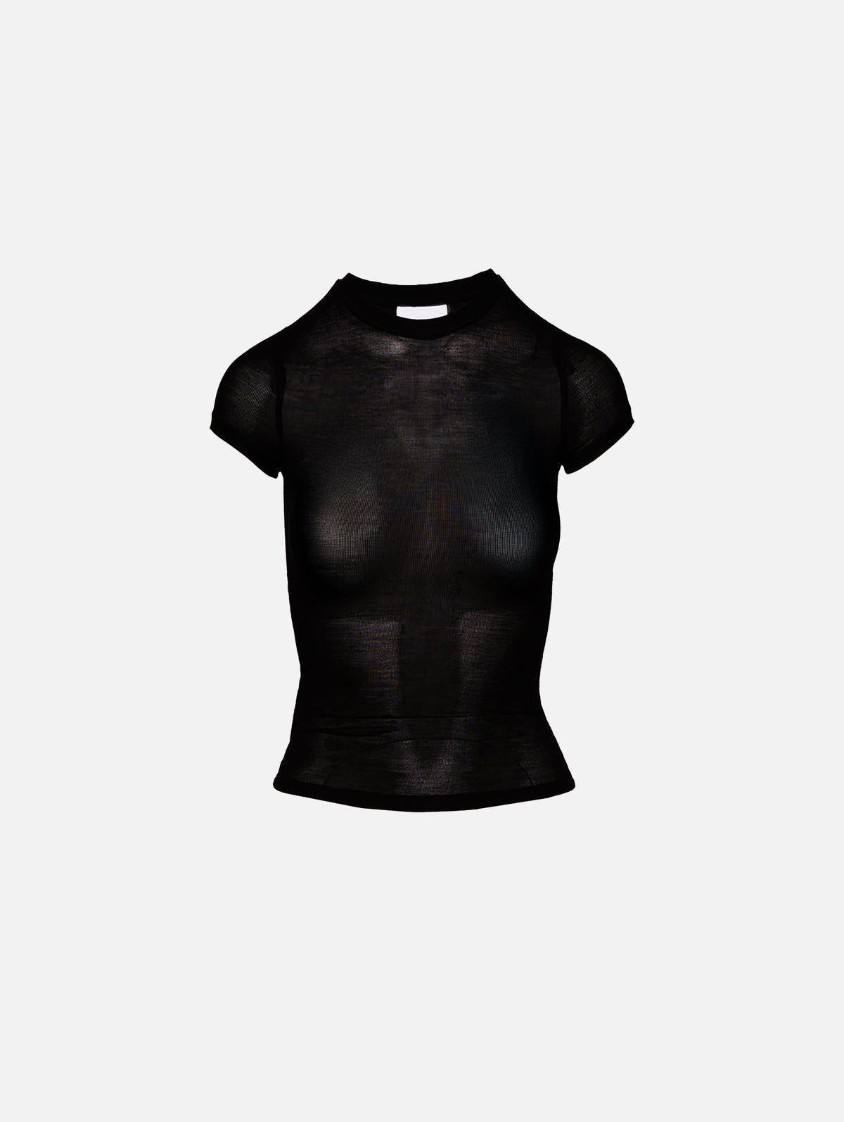 Elemental Sheer Baby Tee,PARIS GEORGIA,BLACK,Image 1