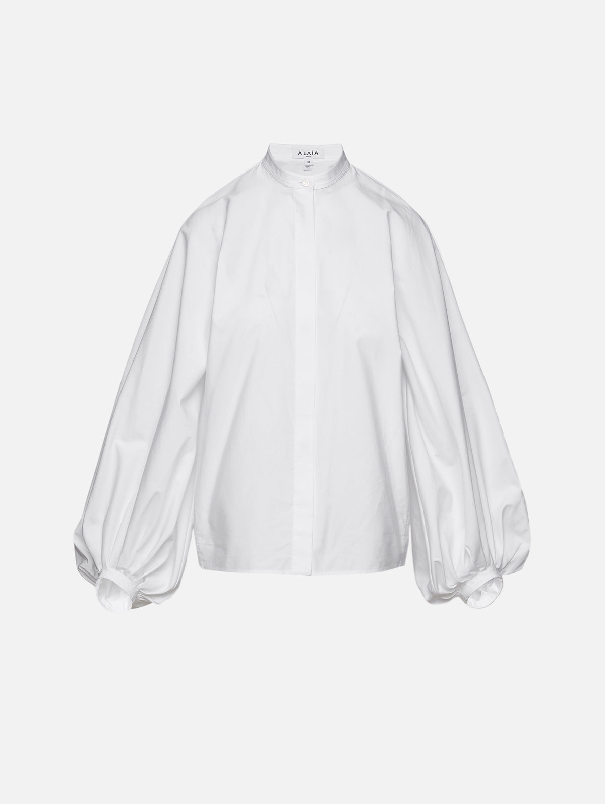 Balloon Shirt,ALAIA,BLANC,Image 1