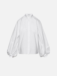 Balloon Shirt,ALAIA,BLANC,Image 1