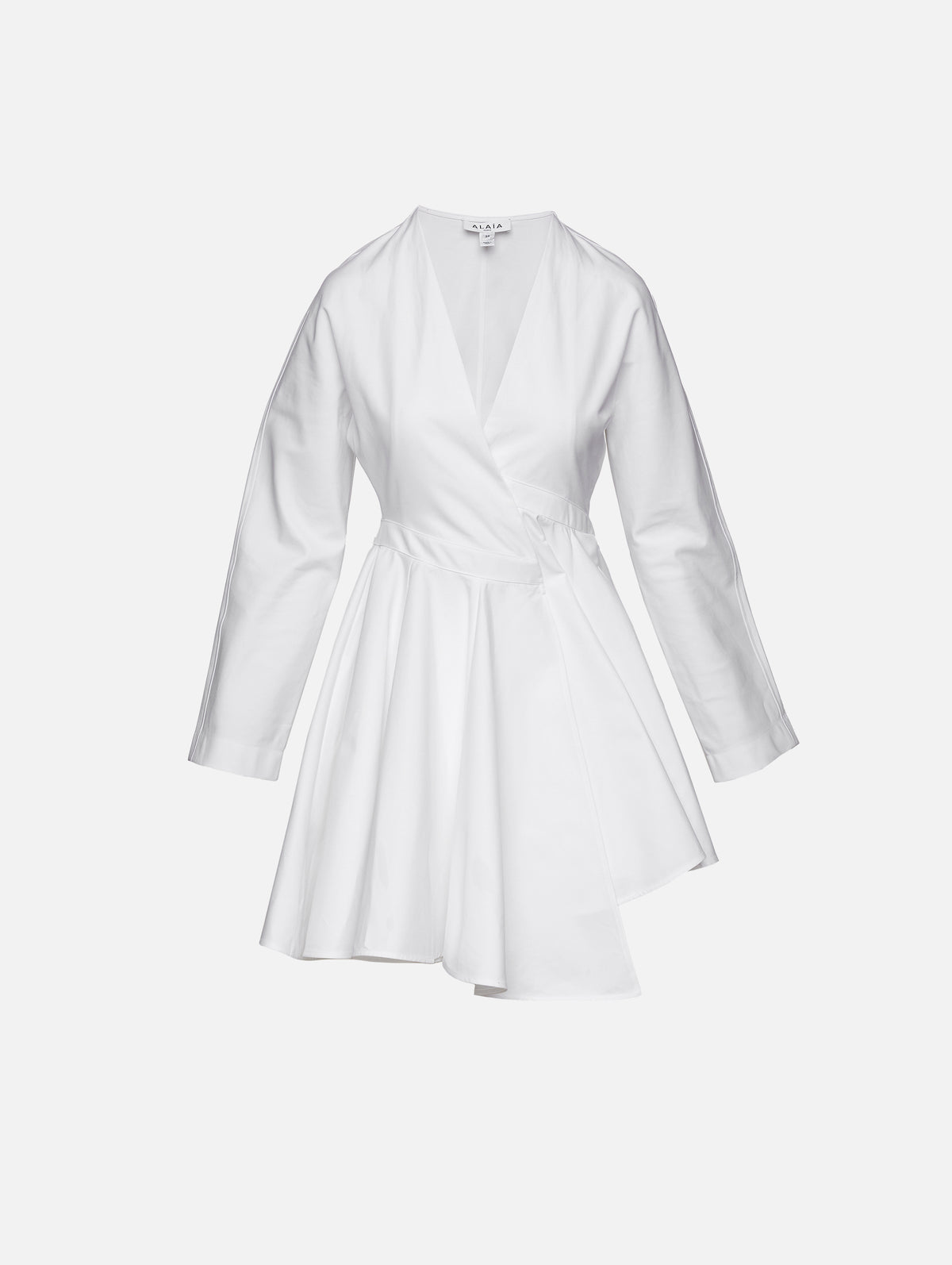 Asymmetrical Belt Dress,ALAIA,BLANC,Image 1