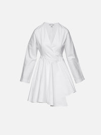 Asymmetrical Belt Dress,ALAIA,BLANC,Image 1
