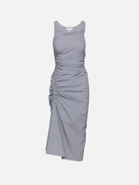 Gathered Dress,ALAIA,BLANC/BLEU,Image 1