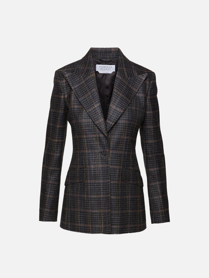 Leiva Blazer,GABRIELA HEARST,CHARCOAL MULTI,Image 1