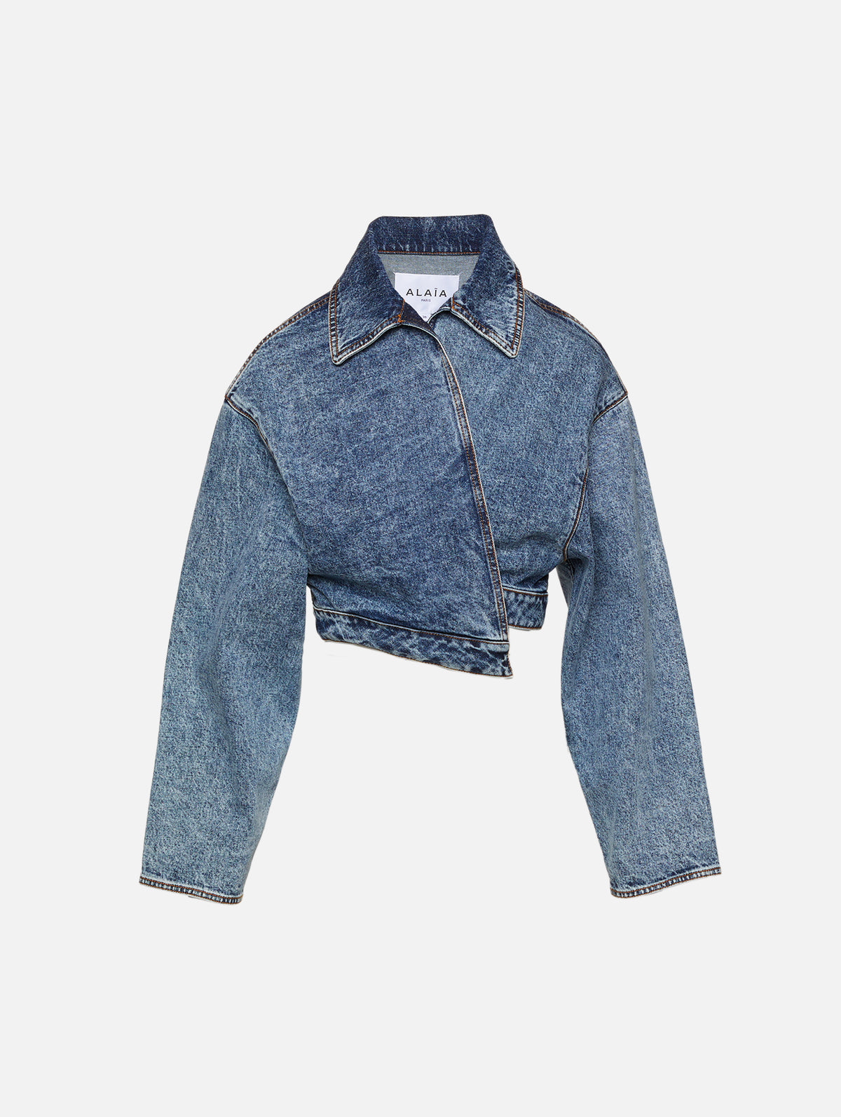 Spiral Jacket,ALAIA,BLEU NEIGE,Image 1