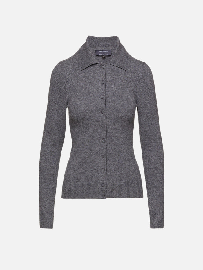 Vintage Cashmere Cardigan,ZEYNEP ARCAY,GREY,Image 1