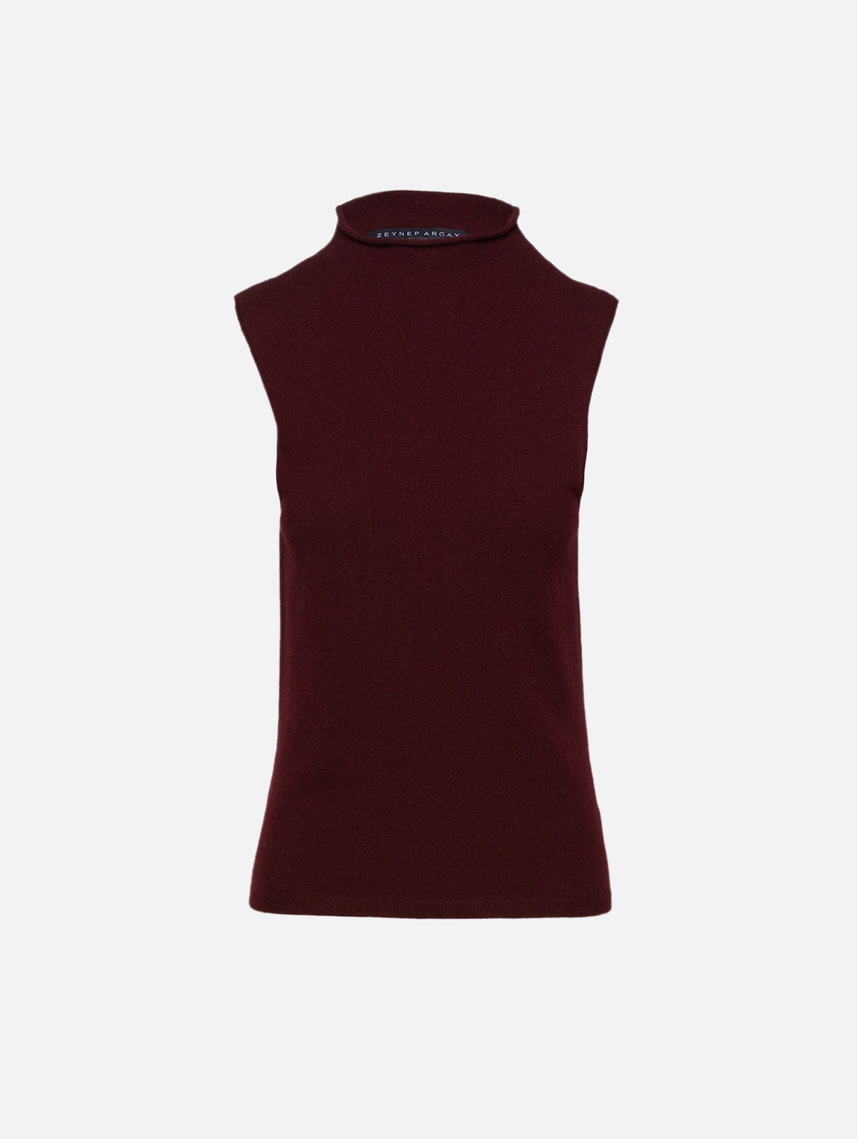 Sleeveless Cashmere Top,ZEYNEP ARCAY,MAROON,Image 1