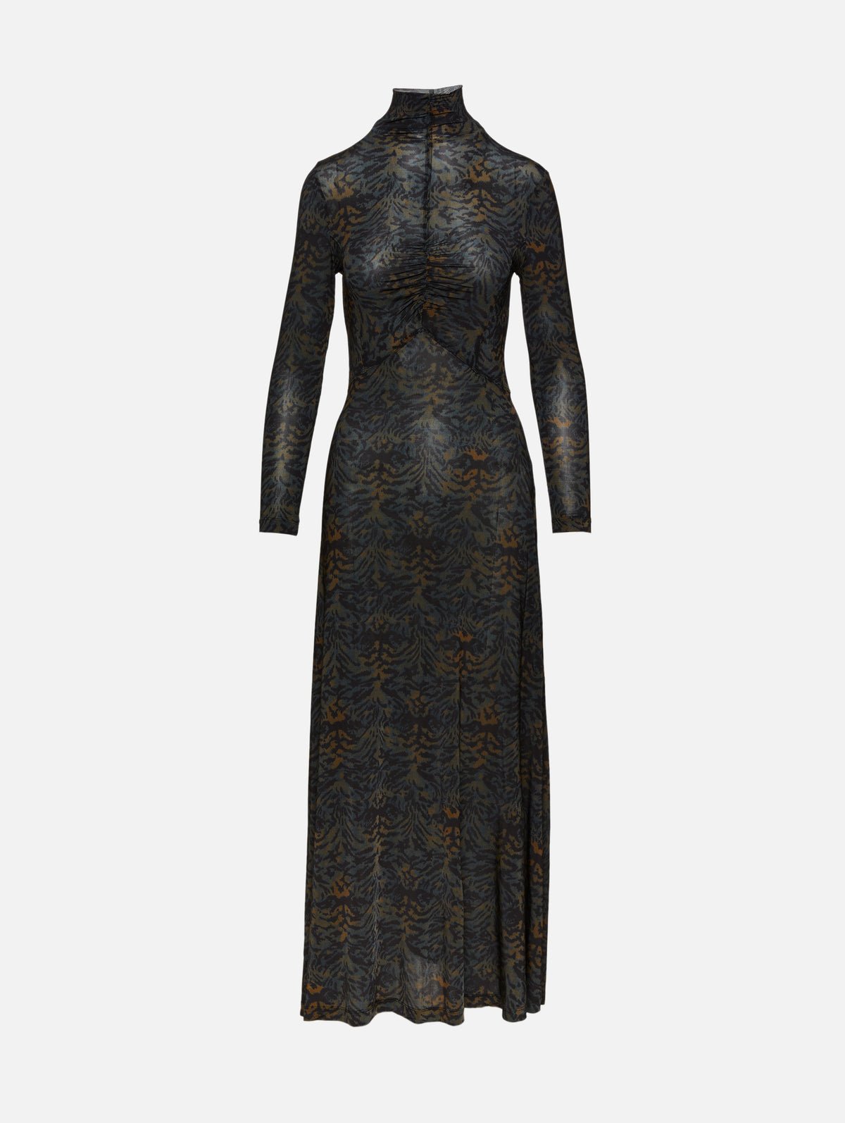 Koa Turtleneck Dress,ULLA JOHNSON,DESERT JASPER,Image 1