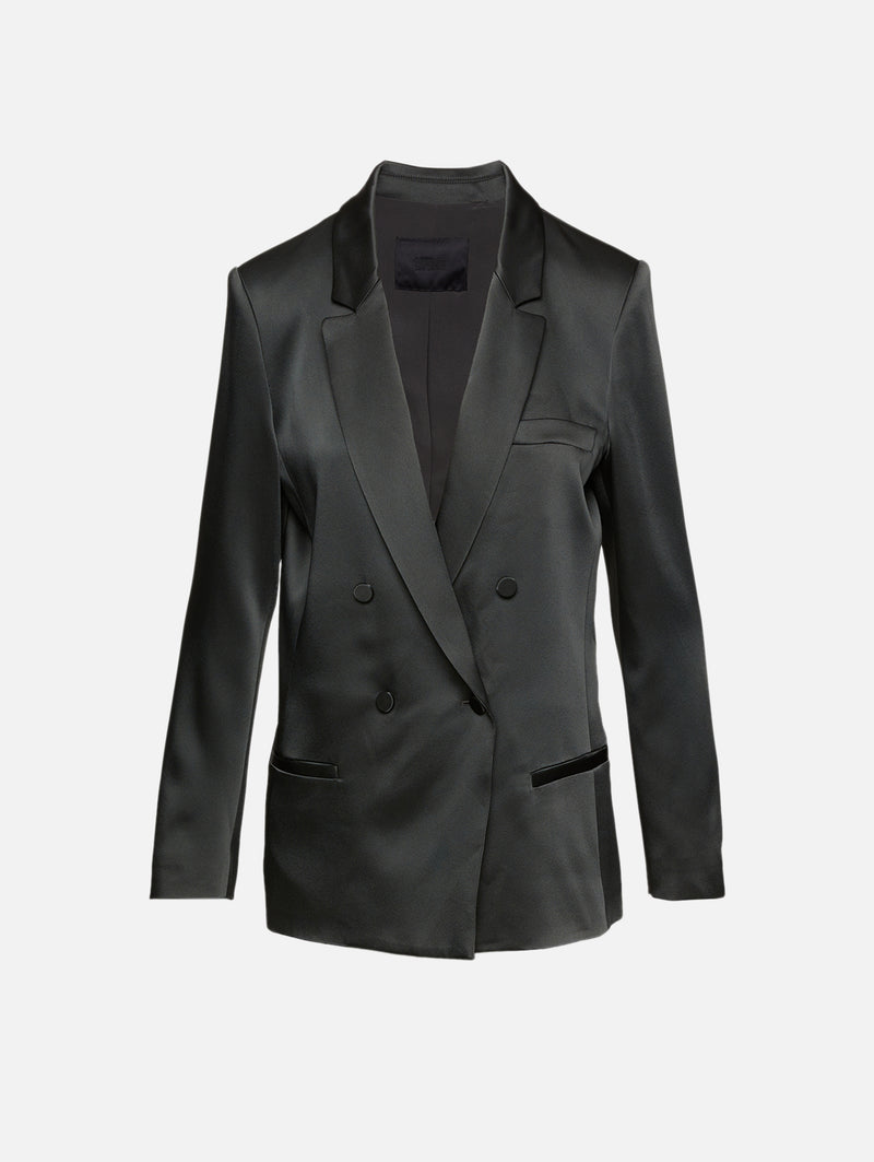 Satin Double Breasted Blazer
