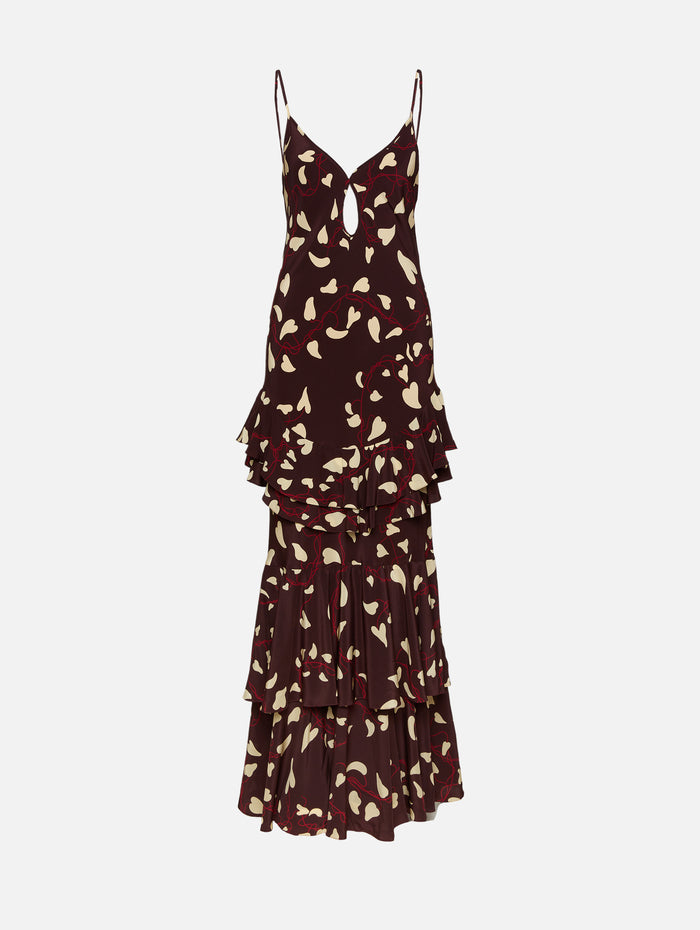 Reinterpretation Maxi Dress,JOHANNA ORTIZ,DARK CHOCOLATE,Image 1