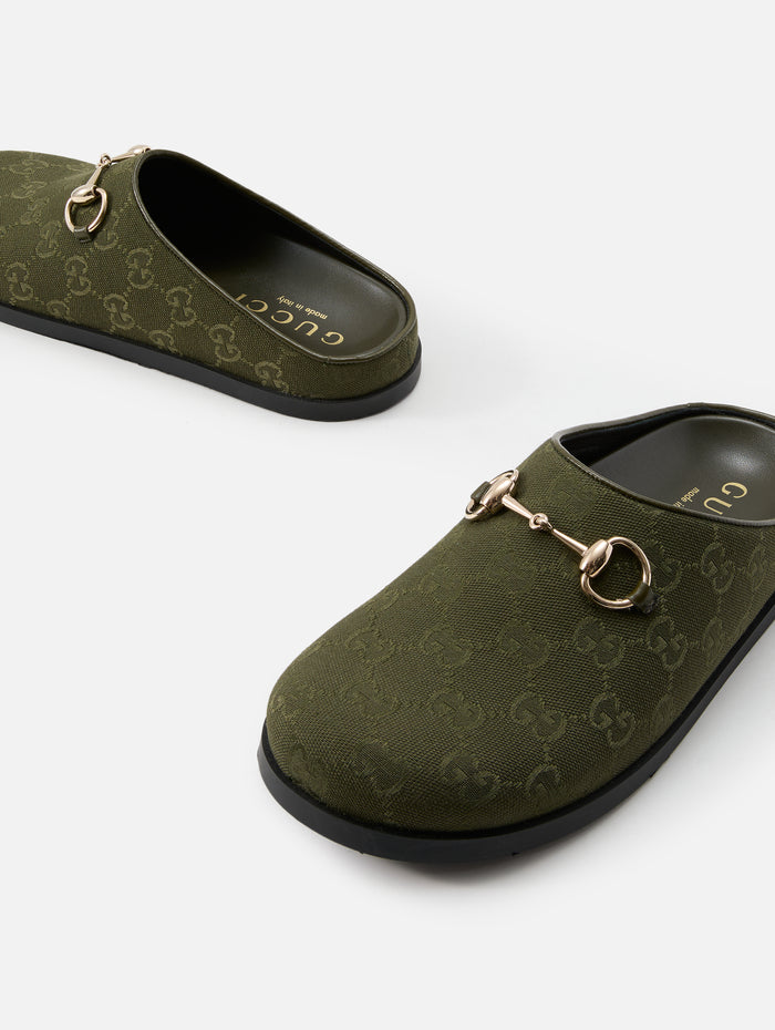 Sol Flat Mule,GUCCI,GREEN,Image 1