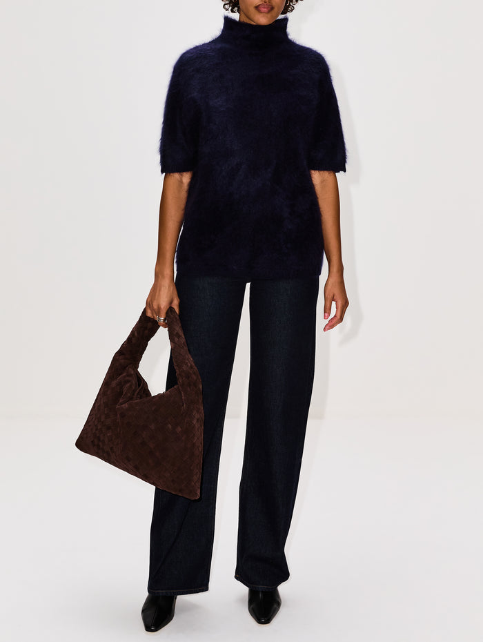 Madelene T-Shirt,LISA YANG,NAVY BRUSHED,Image 1