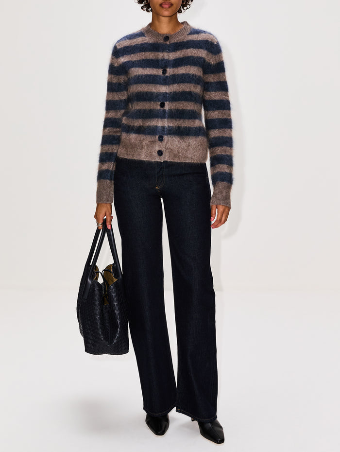 Azalea Cardigan,LISA YANG,TRUFFLE/NIGHT FALL BRUSHED,Image 1