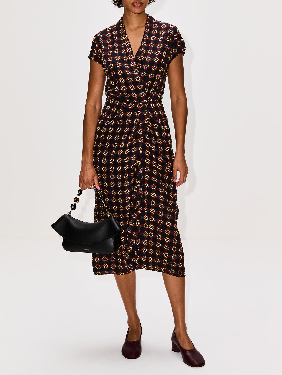 Dilian Dress,DRIES VAN NOTEN,NAVY,Image 2