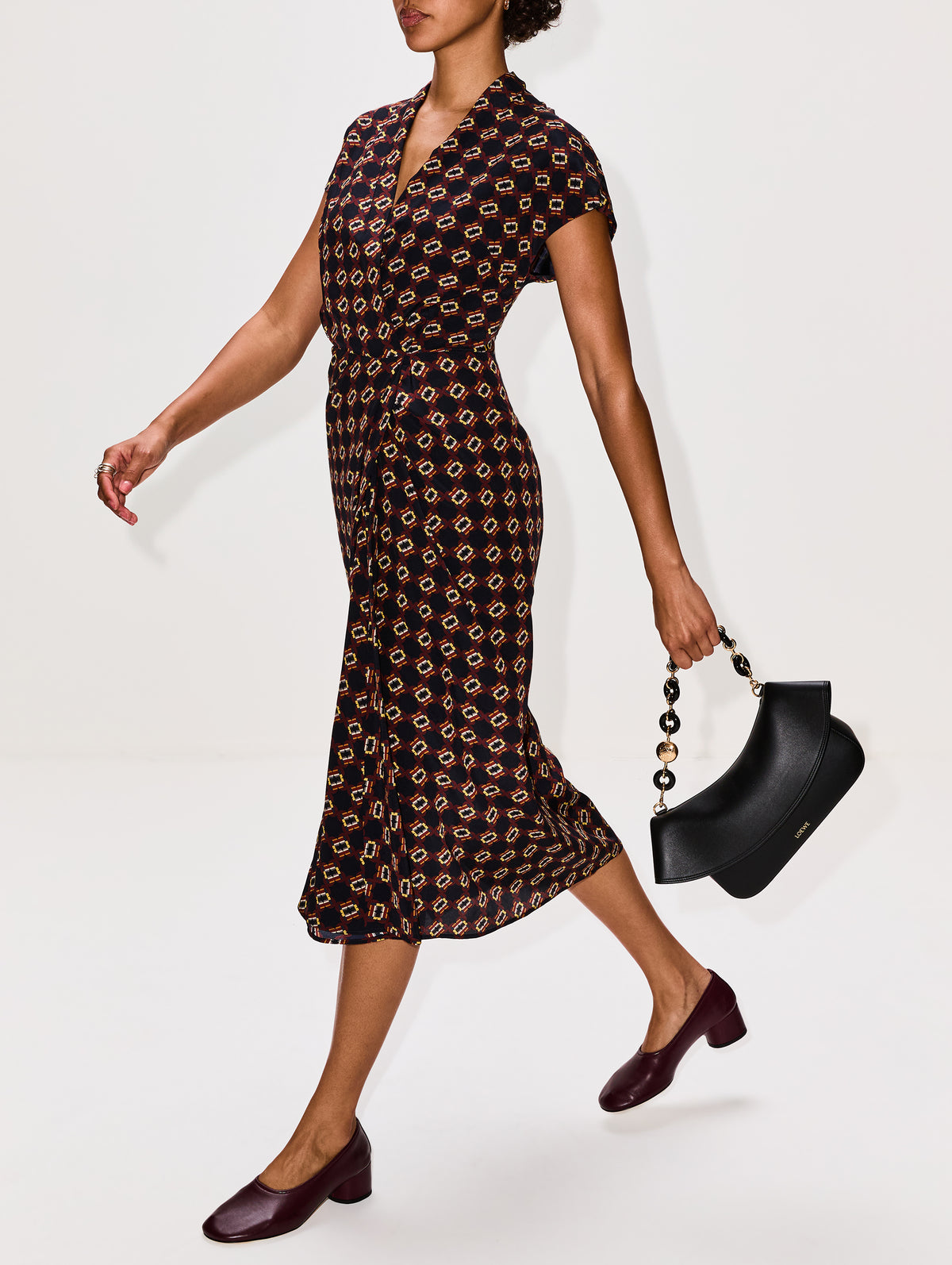 Dilian Dress,DRIES VAN NOTEN,NAVY,Image 3