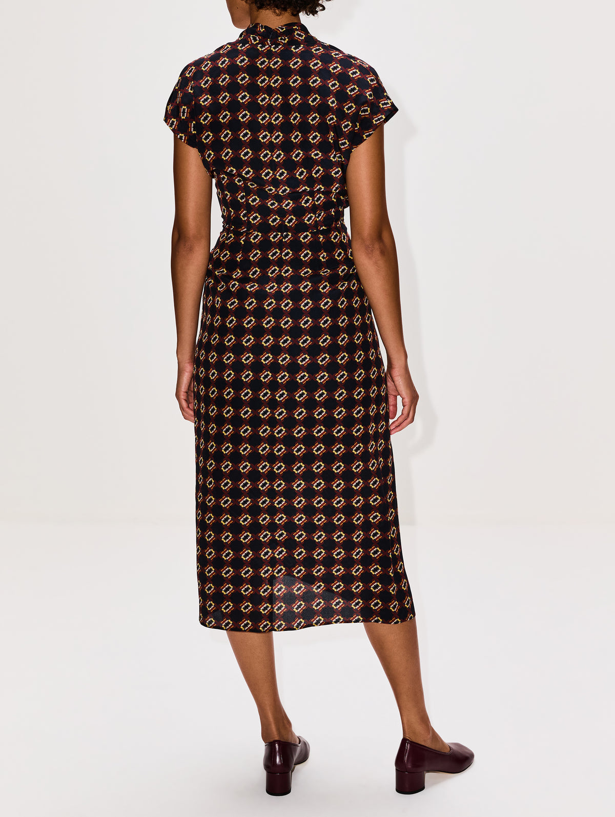 Dilian Dress,DRIES VAN NOTEN,NAVY,Image 4