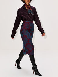 Sokna Skirt,DRIES VAN NOTEN,BURGUNDY,Image 3