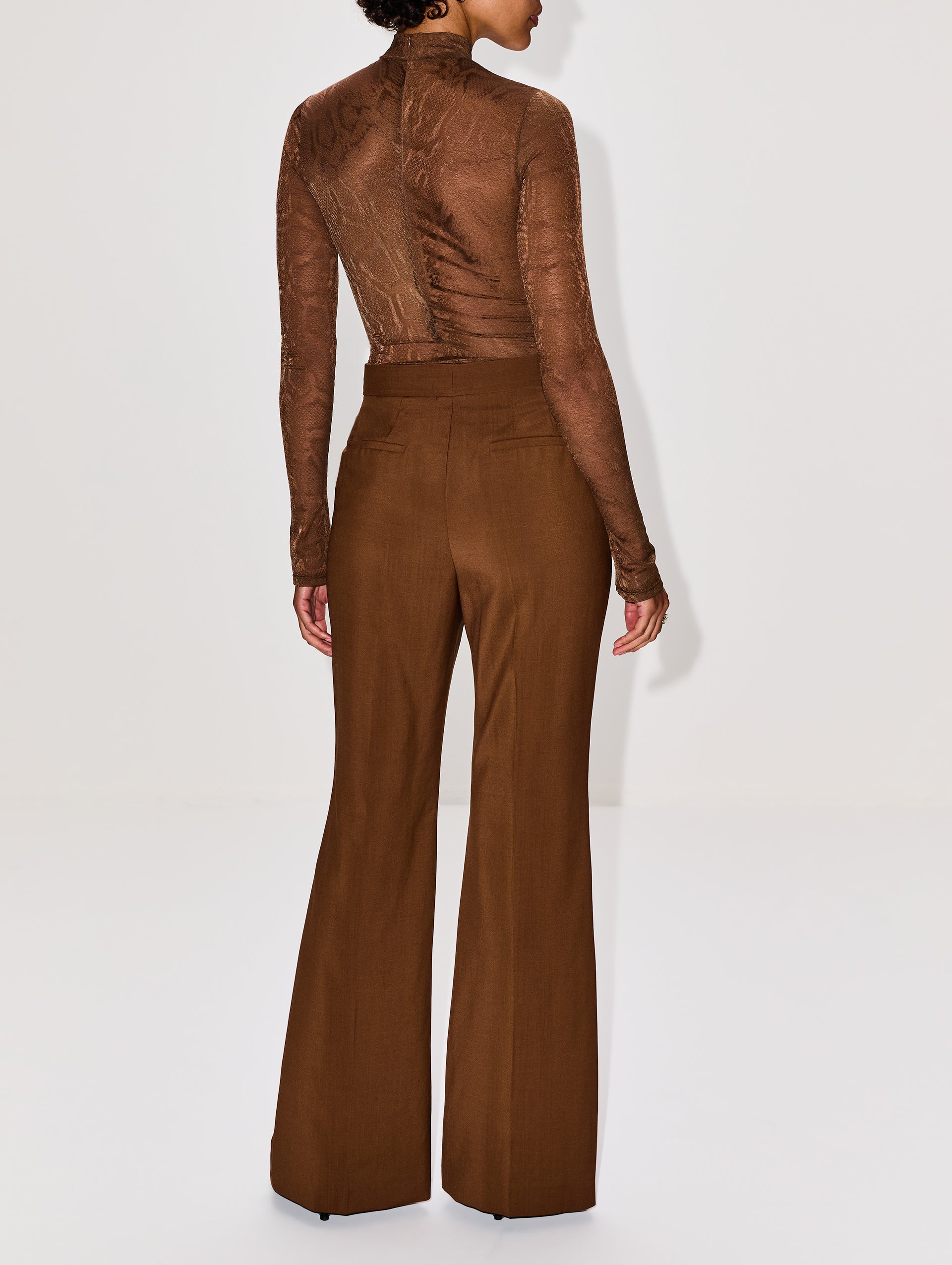 Snake Lace Mock Neck Bodysuit | LAPOINTE | elysewalker