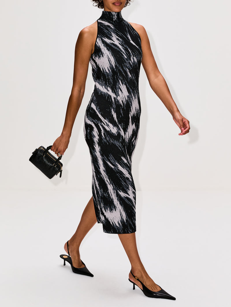 Sleeveless High Neck Dress