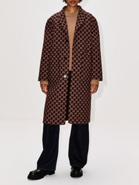 GG Coat,GUCCI,BROWN/PINK,Image 2