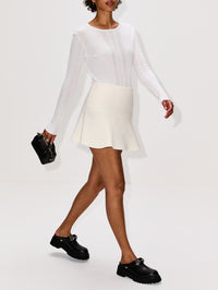 Boucle Skirt,GUCCI,OFF WHITE,Image 3