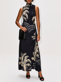 Moon Goddess Ankle Dress,JOHANNA ORTIZ,BLACK/ECRU,Image 2