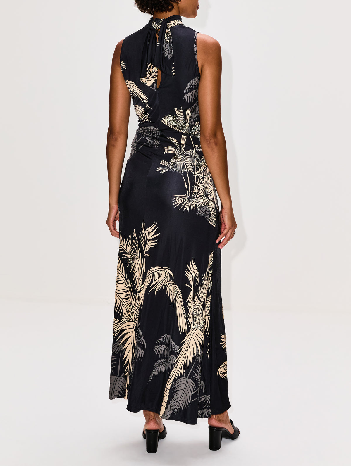 Moon Goddess Ankle Dress,JOHANNA ORTIZ,BLACK/ECRU,Image 4