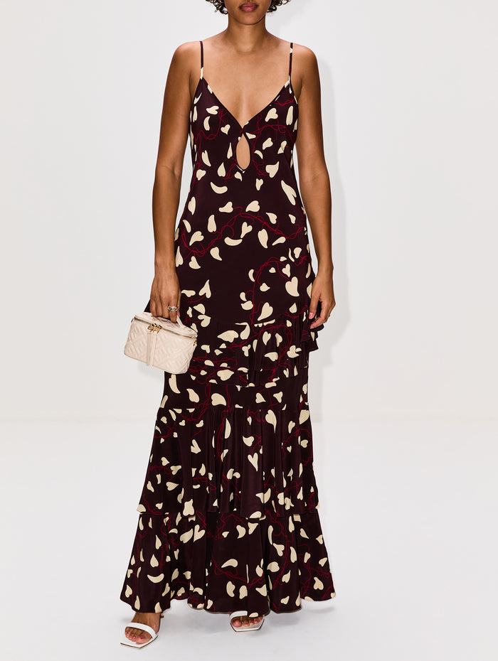 Reinterpretation Maxi Dress,JOHANNA ORTIZ,DARK CHOCOLATE,Image 1